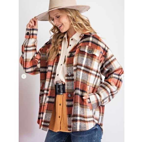 easel Jackets & Coats Easel Plaid Shirt Jacket Poshmark